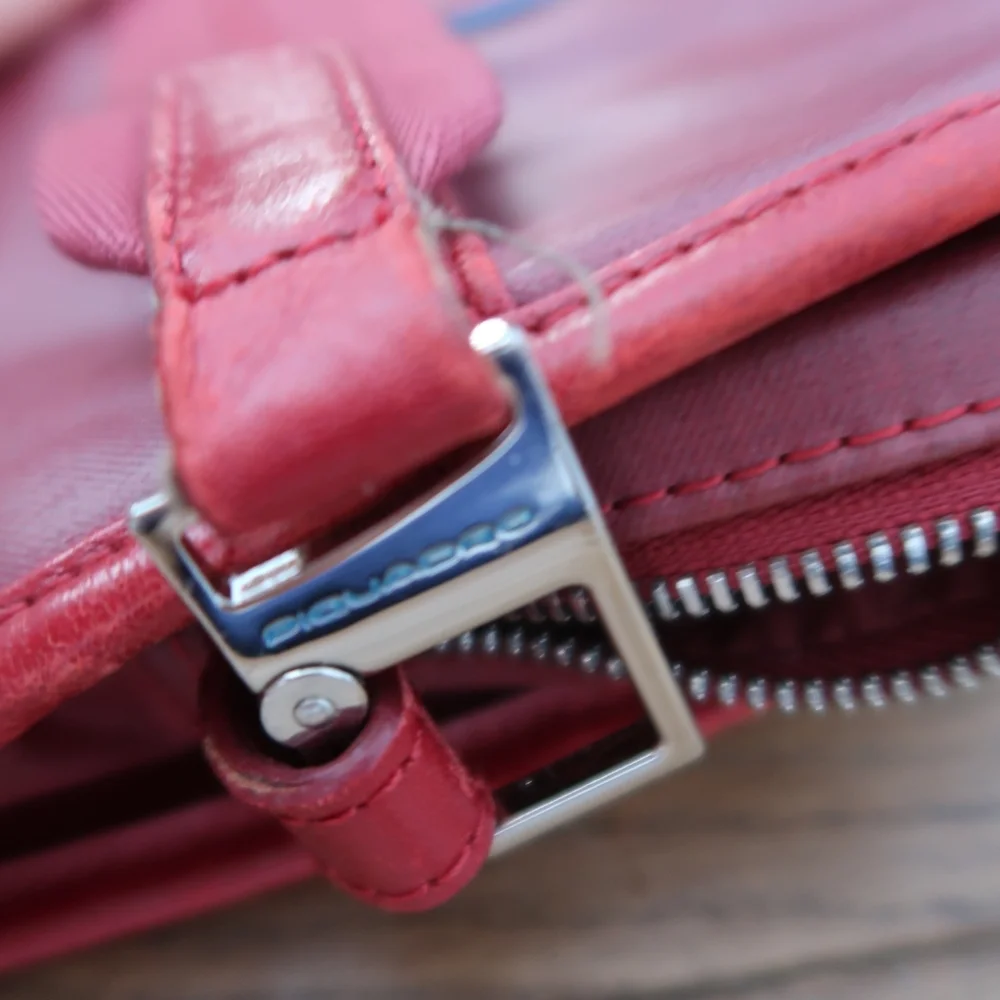 Piquardo Laptop Briefcase Red Leather